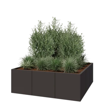 Hochbeet XXL aus Stahl - Viereckig - 150 x 150 x 50 cm - Andere RAL farbe - Ohne Bodenplatte