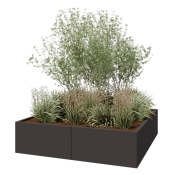 Hochbeet XXL aus Stahl - Viereckig - 160 x 160 x 40 cm - RAL7016 matte (anthrazitgrau) - Ohne Bodenplatte