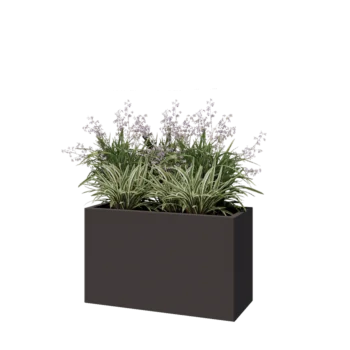 Pflanzkübel aus Stahl - Rechteckig - 100 x 40 x 60 cm - RAL7016 matte (anthrazitgrau) - Ohne Bodenplatte