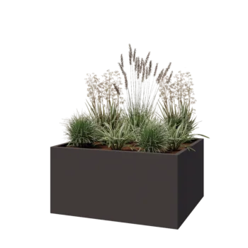 Pflanzkübel aus Stahl - Rechteckig - 120 x 100 x 60 cm - Andere RAL farbe - Ohne Bodenplatte