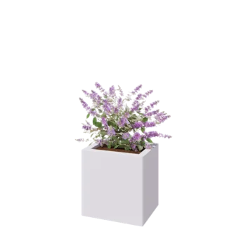 Pflanzkübel aus Stahl - Rechteckig - 40 x 30 x 40 cm - RAL9010 matte (weiß) - Ohne Bodenplatte