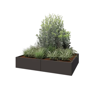 Hochbeet XXL aus Stahl - Rechteckig - 160 x 120 x 30 cm - Andere RAL farbe - Ohne Bodenplatte