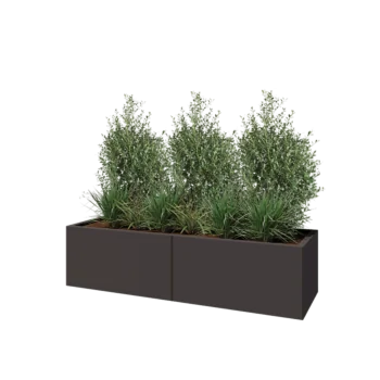 Hochbeet XXL aus Stahl - Rechteckig - 160 x 50 x 40 cm - Andere RAL farbe - Ohne Bodenplatte