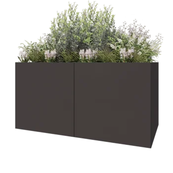 Hochbeet XXL aus Stahl - Rechteckig - 200 x 100 x 100 cm - Andere RAL farbe - Ohne Bodenplatte