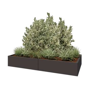 Hochbeet XXL aus Stahl - Rechteckig - 200 x 100 x 30 cm - Andere RAL farbe - Ohne Bodenplatte