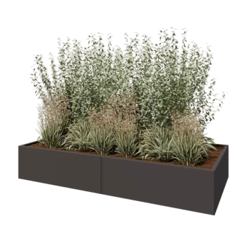 Hochbeet XXL aus Stahl - Rechteckig - 240 x 100 x 40 cm - Andere RAL farbe - Ohne Bodenplatte