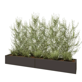 Hochbeet XXL aus Stahl - Rechteckig - 240 x 40 x 30 cm - RAL7016 matte (anthrazitgrau) - Ohne Bodenplatte