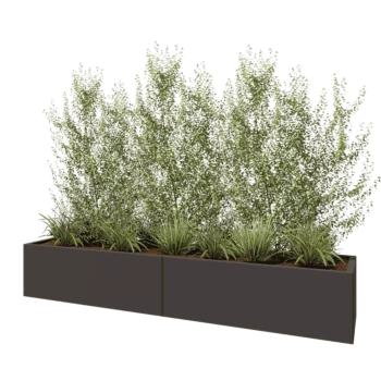 Hochbeet XXL aus Stahl - Rechteckig - 240 x 50 x 40 cm - RAL7016 matte (anthrazitgrau) - Ohne Bodenplatte