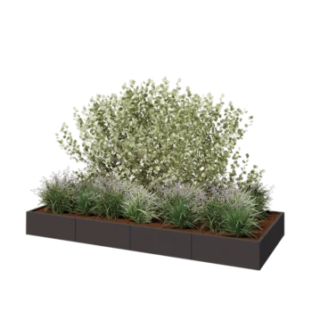 Hochbeet XXL aus Stahl - Rechteckig - 320 x 120 x 30 cm - Andere RAL farbe - Ohne Bodenplatte