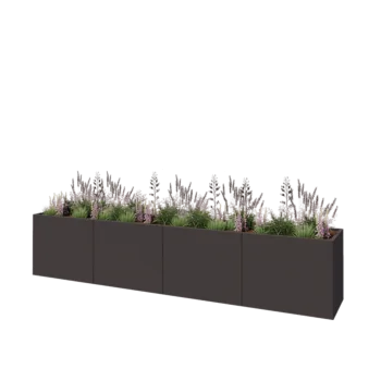 Hochbeet XXL aus Stahl - Rechteckig - 400 x 60 x 80 cm - Andere RAL farbe - Ohne Bodenplatte