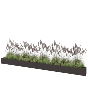 Hochbeet XXL aus Stahl - Rechteckig - 480 x 30 x 30 cm - Andere RAL farbe - Mit Bodenplatte