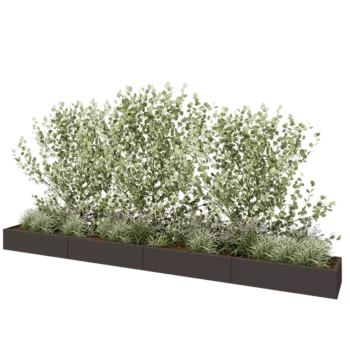 Hochbeet XXL aus Stahl - Rechteckig - 480 x 50 x 30 cm - Andere RAL farbe - Mit Bodenplatte