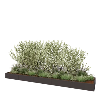 Hochbeet XXL aus Stahl - Rechteckig - 500 x 100 x 30 cm - Andere RAL farbe - Ohne Bodenplatte