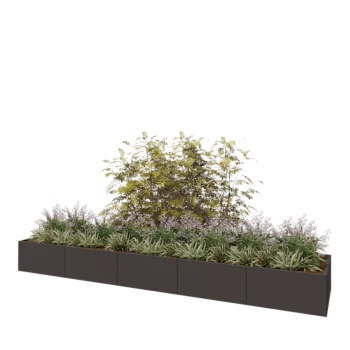 Hochbeet XXL aus Stahl - Rechteckig - 500 x 100 x 50 cm - Andere RAL farbe - Ohne Bodenplatte