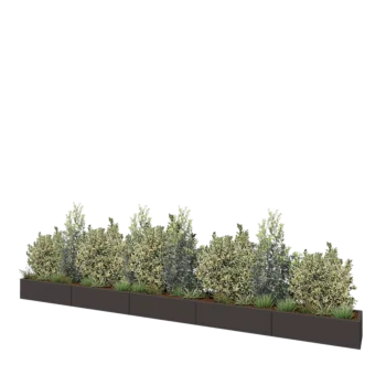 Hochbeet XXL aus Stahl - Rechteckig - 500 x 40 x 30 cm - Andere RAL farbe - Mit Bodenplatte