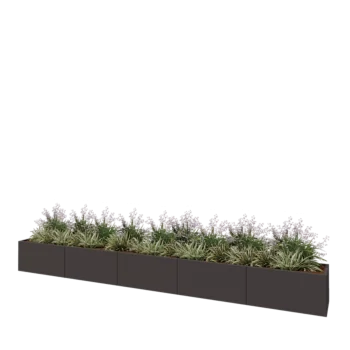 Hochbeet XXL aus Stahl - Rechteckig - 500 x 50 x 50 cm - Andere RAL farbe - Ohne Bodenplatte