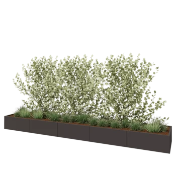 Hochbeet XXL aus Stahl - Rechteckig - 500 x 80 x 40 cm - RAL7016 matte (anthrazitgrau) - Ohne Bodenplatte