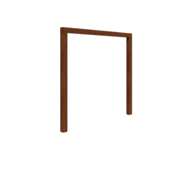 Cortenstahl Pergola - Gerade - 250 x 230 cm - Ohne Betonsockel