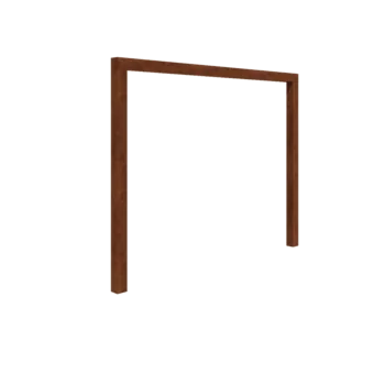 Cortenstahl Pergola - Gerade - 300 x 230 cm - Ohne Betonsockel