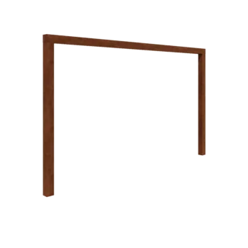 Cortenstahl Pergola - Gerade - 400 x 230 cm - Ohne Betonsockel