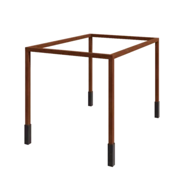 Cortenstahl Pergola - Rechteckig - 424 x 300 x 230 cm - Mit Betonsockel