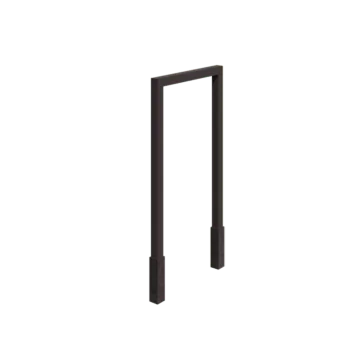 Pergola aus Stahl - Gerade - 150 x 230 cm - RAL7016 matte (anthrazitgrau) - Mit Betonsockel