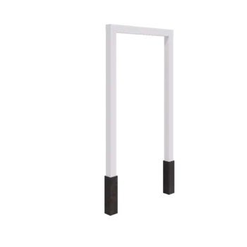 Pergola aus Stahl - Gerade - 150 x 230 cm - RAL9010 matte (weiß) - Mit Betonsockel