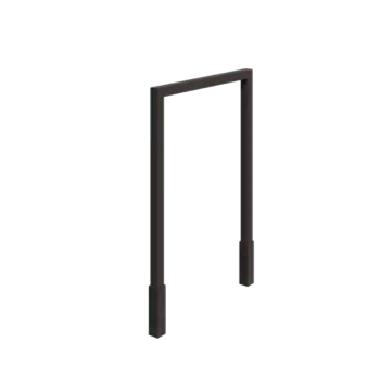 Pergola aus Stahl - Gerade - 200 x 230 cm - RAL7016 matte (anthrazitgrau) - Mit Betonsockel