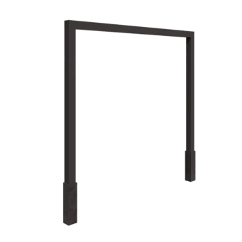 Pergola aus Stahl - Gerade - 300 x 230 cm - Andere RAL farbe - Mit Betonsockel