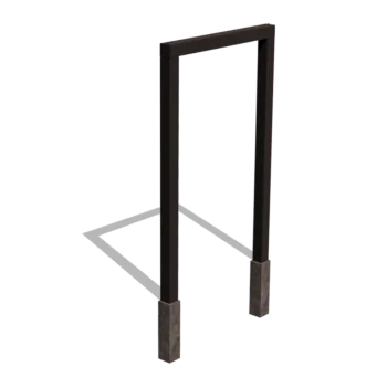 Pergola aus Stahl - Gerade - 150 x 230 cm - RAL9005 matte (schwarz) - Ohne Betonsockel