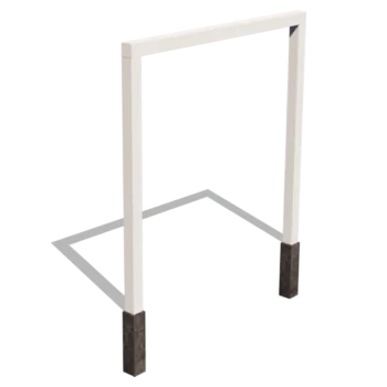 Pergola aus Stahl - Gerade - 250 x 230 cm - RAL9010 matte (weiß) - Mit Betonsockel