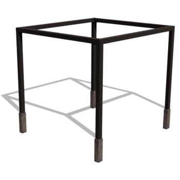 Pergola aus Stahl - Viereckig - 324 x 300 x 230 cm - RAL9005 matte (schwarz) - Ohne Betonsockel