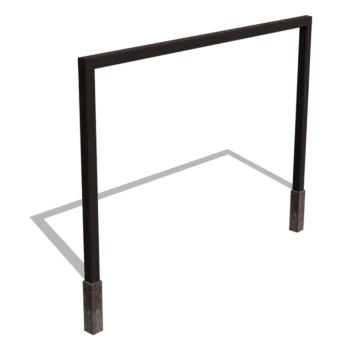 Pergola aus Stahl - Gerade - 400 x 230 cm - RAL9005 matte (schwarz) - Ohne Betonsockel
