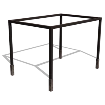 Pergola aus Stahl - Rechteckig - 424 x 300 x 230 cm - RAL9005 matte (schwarz) - Mit Betonsockel