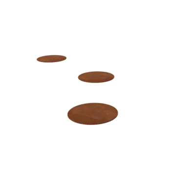 Cortenstahl Trittplatte - Rund - 25 cm