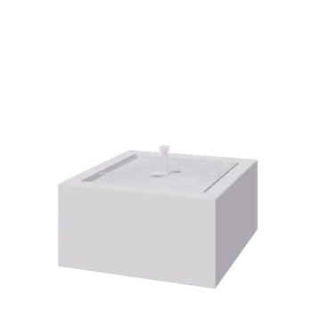 Wassertisch aus Aluminium - Lyra - 80 x 80 x 40 cm - RAL9010 matte (weiß) - Mit LED-Beleuchtung